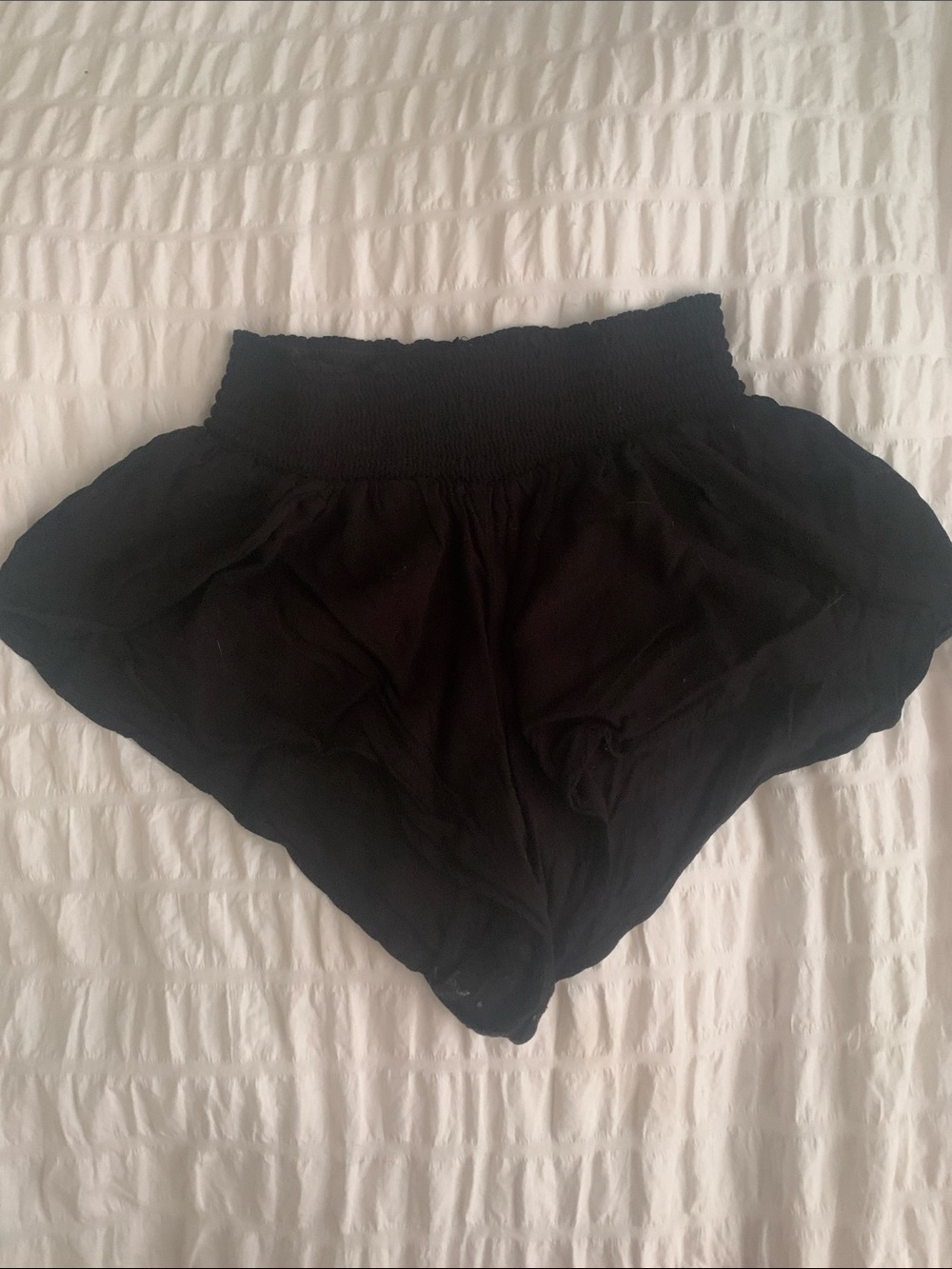 Women's High-Waist Black Lightweight Shorts